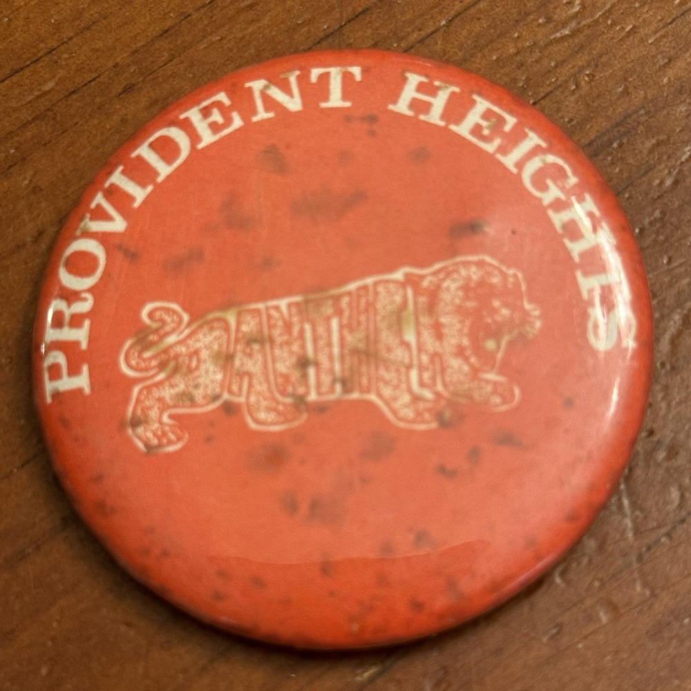 Provident Heights Panthers Vintage Pinback Button Pin Round Circle